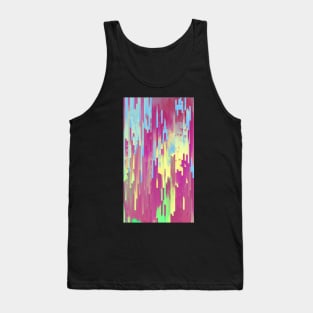 Summer Sunset Glitch Contemporary Artwork T-Shirt Tank Top